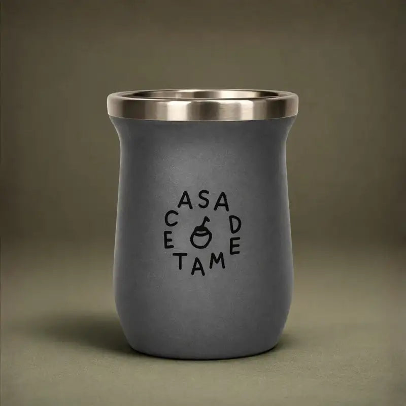 Mate čaša siva 240ml Casa de Mate čaša za yerba mate