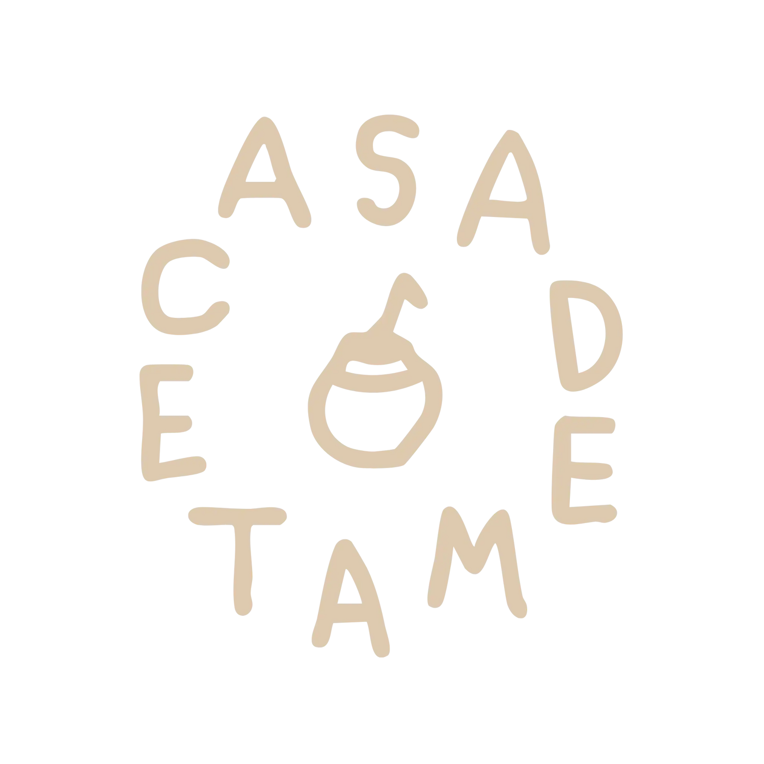 Casa de Mate logo kružni dizajn brenda