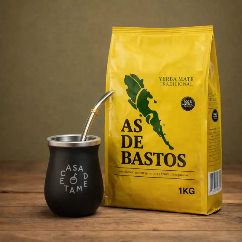 Yerba mate set 1kg As de Bastos sa mate čašom i bombillom